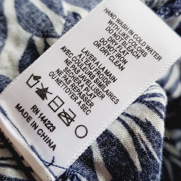 ANTHRO BISHOP + YOUNG Palm Leaf Navy Romper - Picture 8 of 10